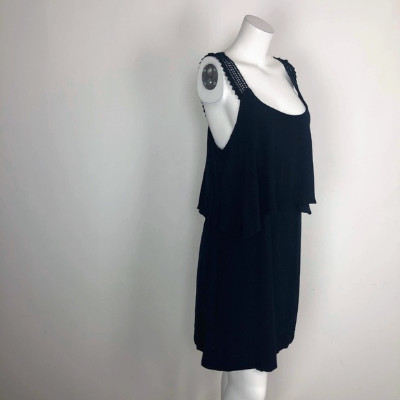 Maeve Tisana Navy Blue Crochet Strap Dress Tiered - Picture 4 of 7